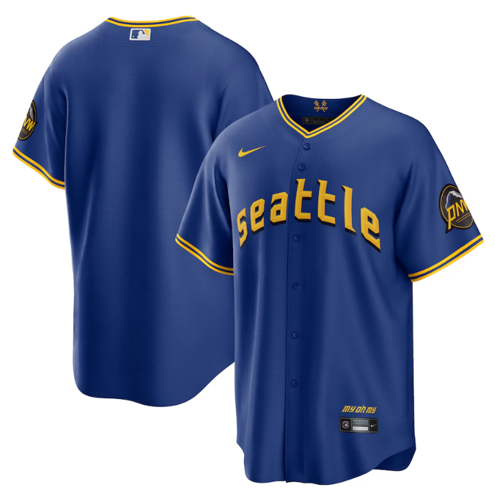 Youth Seattle Mariners Customized Royal 2023 City Connect Stitched Baseball Jersey